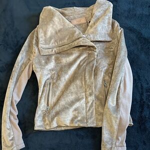 Stylish Beige Suede Jacket